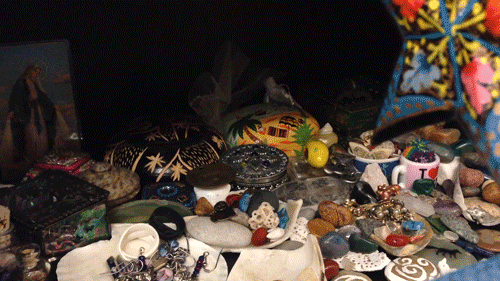 Colorful Spinning Hanging Star Decor GIF