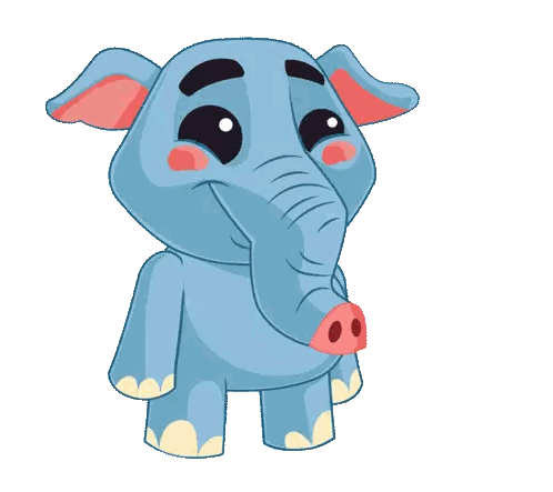 Colorful Spotted Elephant Cartoon