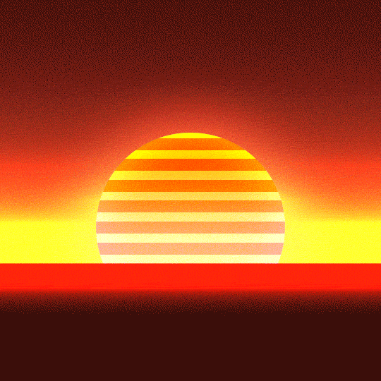 Colorful Sunset Animation GIF
