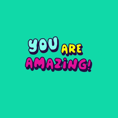 Colorful Text Art You Are Amazing GIF