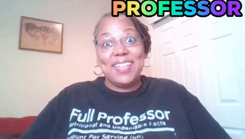 Colorful Text Professor Proton GIF