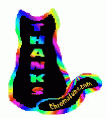Colorful Thank You Cat GIF