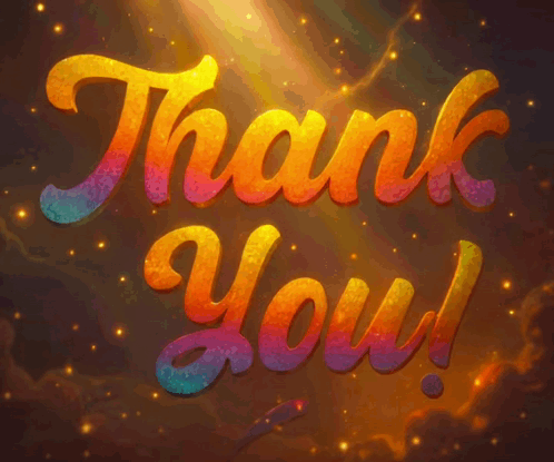 Colorful Thank You Sign