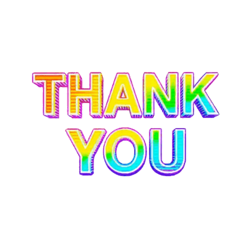 Colorful Thank You Sign