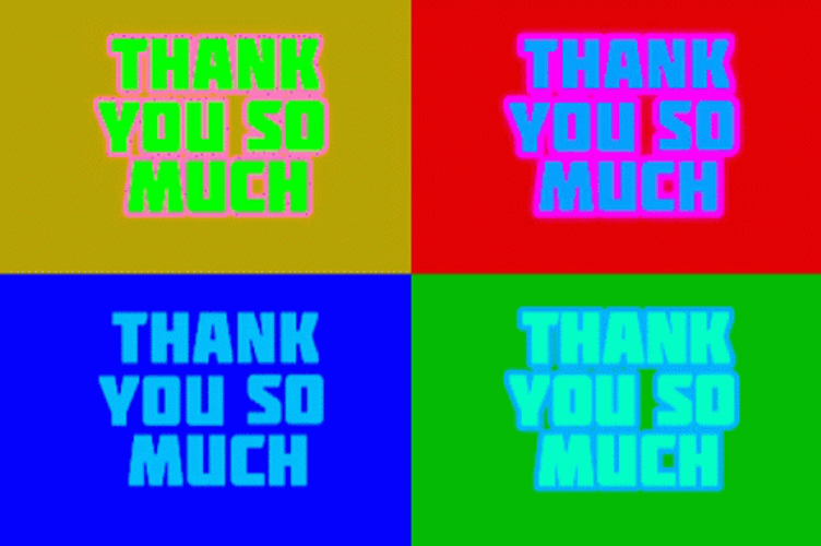 Colorful Thank You So Much GIF