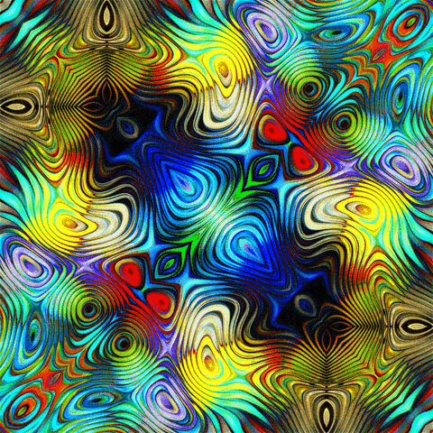 Colorful Water Wave Like Motion Kaleidoscope GIF