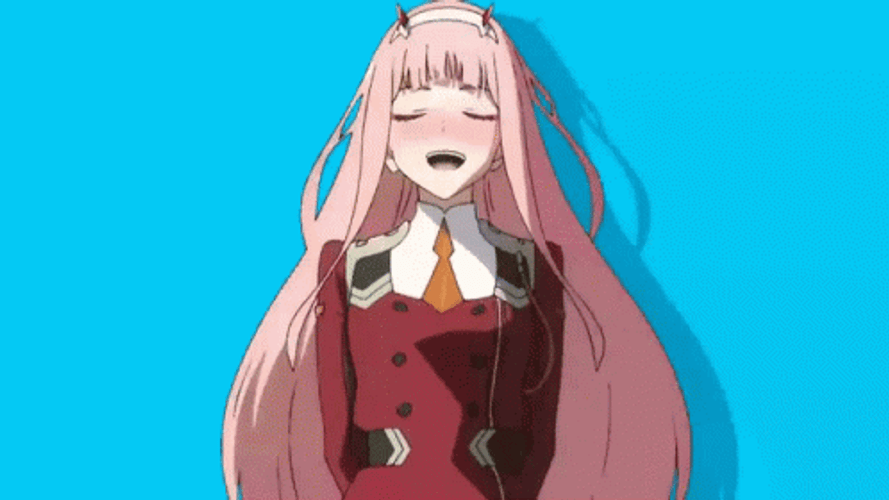 Colorful Zero Two Jumping GIF