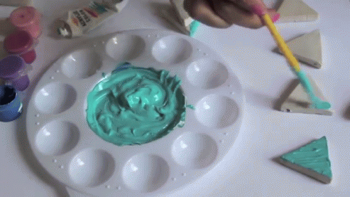 Coloring In Teal GIF