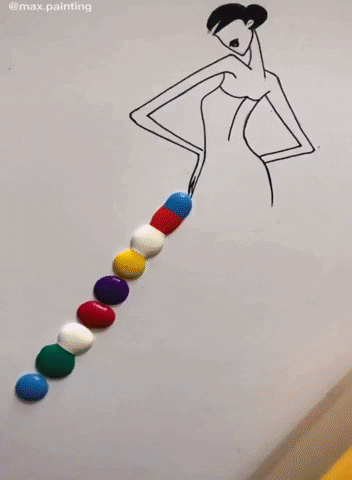 Coloring Skirt Of Model Using Paint GIF