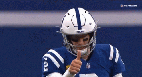 Colts Football Player Thumbs Up