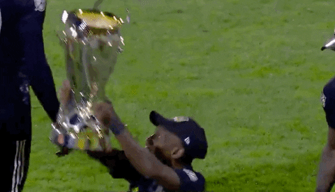 Columbus Crew Dancing All Hail Championship Trophy GIF