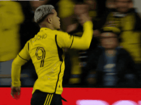 Columbus Crew Running Flying Kiss To Fans GIF