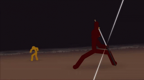 Combat Gods Going Through Obstacle GIF