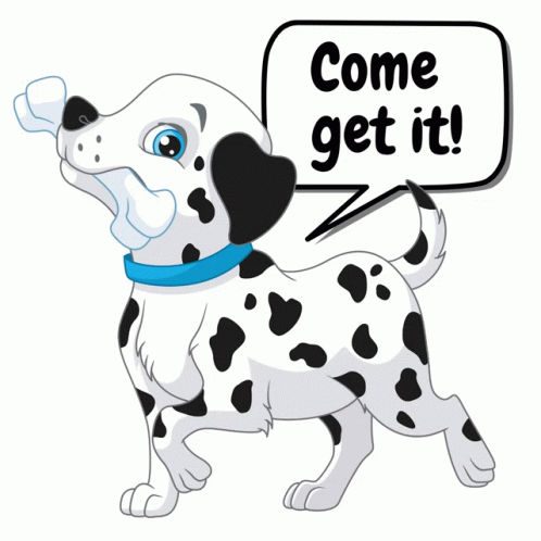 Come And Take It Cute Dalmatian GIF