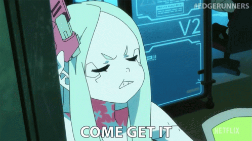 Come And Take It Rebecca Anime Girl GIF