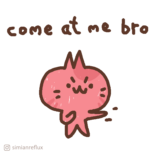 Come At Me Bro Grumpy Cartoon Cat GIF