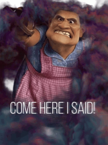 Come Here I Said Cartoon Poster