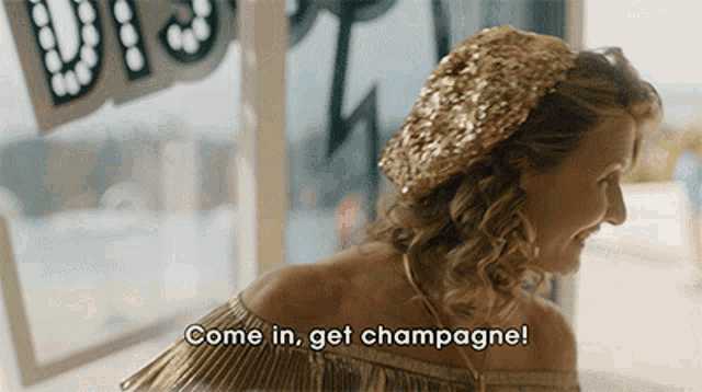 Come In Get Champagne GIF