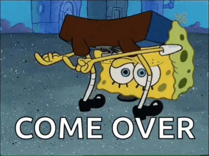 Come On Down SpongeBob Upside Down GIF