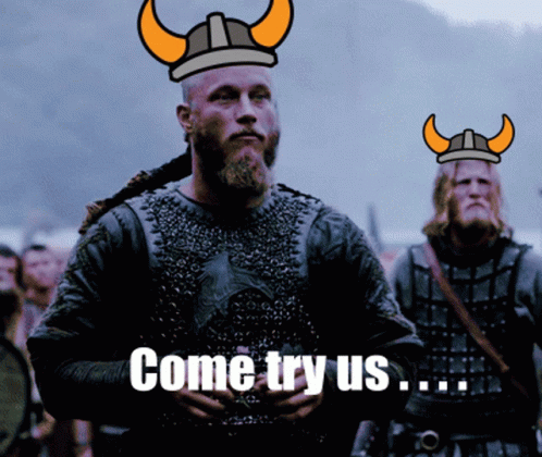 Come Try Us Viking GIF