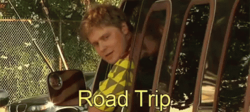 Comedian Eric Wareheim Road Trip GIF