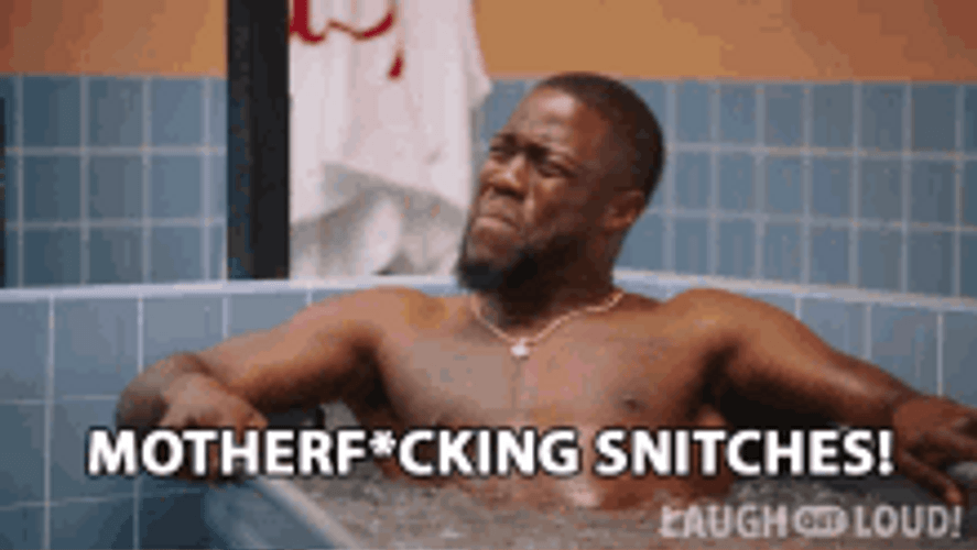 Comedian Kevin Hart Snitches Get Stitches GIF