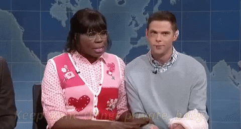 Comedic Couple Newscasting Snl Leslie Jones GIF