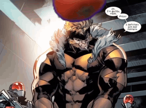 Comic Book Character Saying Oh I'm Guilty Meat Phool GIF