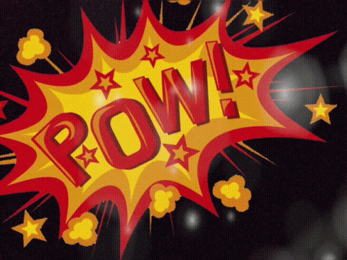 Comic Book Explosion With Pow GIF