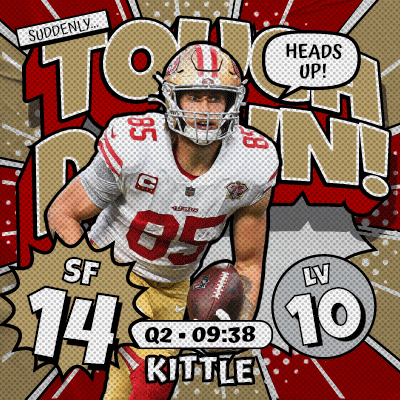 Comic Book Football Player Kitle