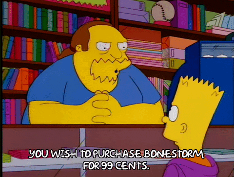 Comic Book Guy You Wish To Purchase Bonestorm GIF