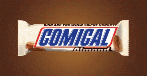 Comical Almond Snickers Bar with Nuts