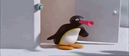 Coming Out Excited Noot Noot Meme GIF