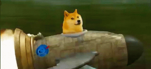 Coming Soon Doge Icon In Rocket GIF