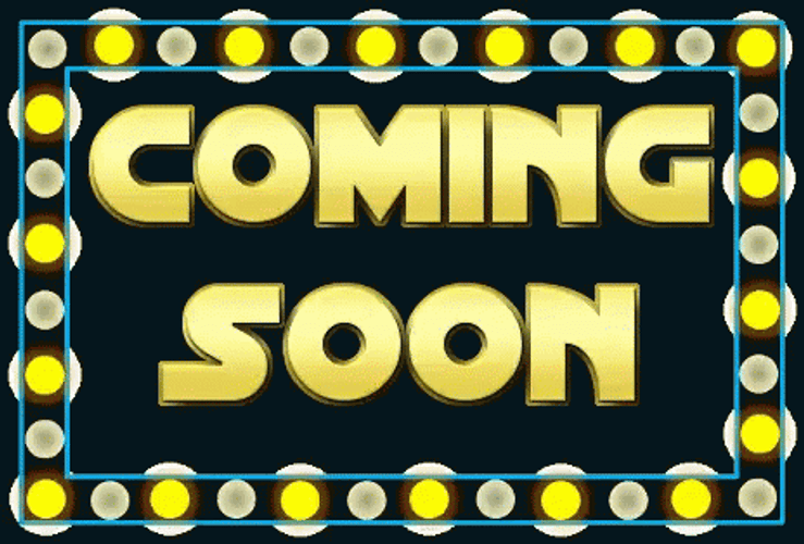 Coming Soon Twinkling Lights GIF