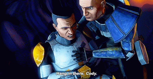 Commander Cody Clone Wars Near Death GIF