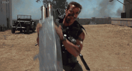 Commando John Matrix Shooting Bazooka GIF