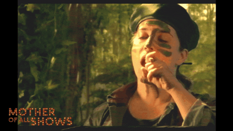 Commando Parody Green Beret Smoking GIF
