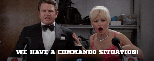 Commando Situation Elizabeth Banks Startled Reaction GIF