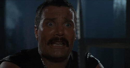 Commando Vernon Wells Frantic Reaction GIF