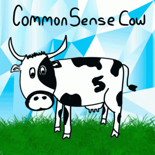 Common Sense Cow GIF