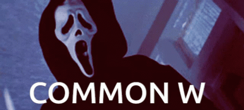 Common W Scream Ghostface GIF