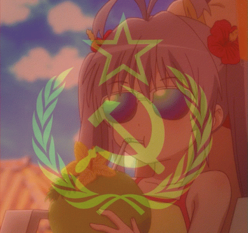 Communism Communist Non Non Biyori Coconut Juice GIF