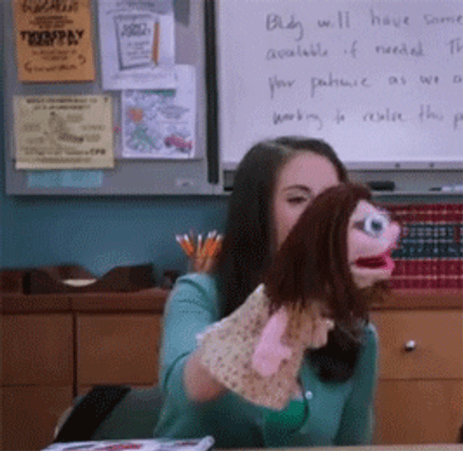 Community Alison Brie Puppet Play GIF