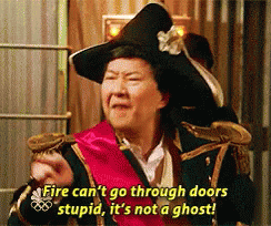 Community Fire Can't Go Through Doors GIF