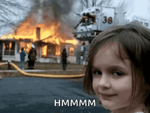 Community Fire Disaster Girl Meme GIF