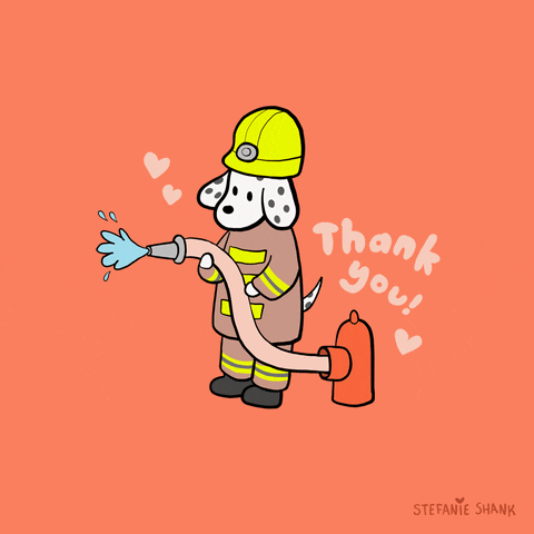 Community Fire Thank You Fireman Dog GIF