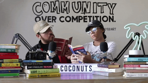 Community Over Competition Fire GIF