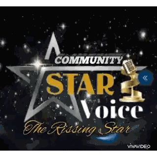 Community Star Voice Logo With Star And Microphone