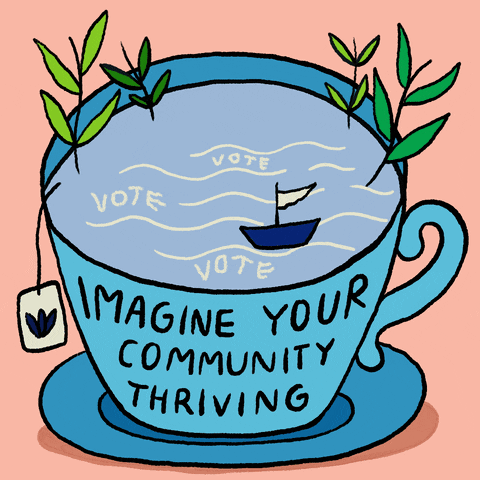 Community Thriving On Blue Wave GIF